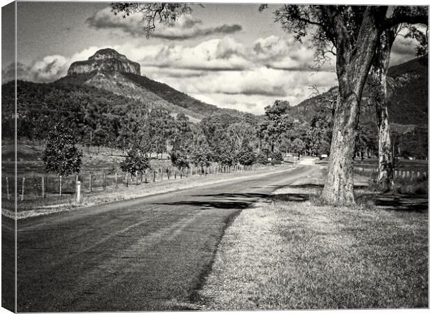 Mount Lindesay vintage style. Canvas Print by Steve Painter