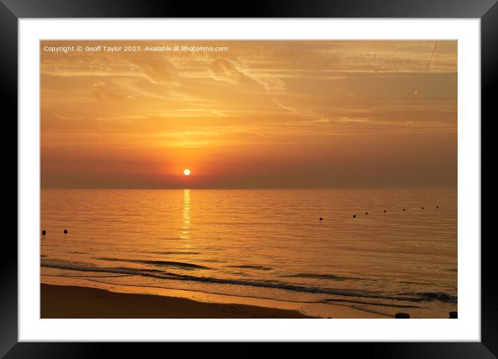 Sunrise Frinton on Sea Framed Mounted Print by Geoff Taylor