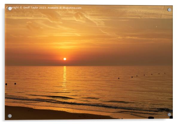 Sunrise Frinton on Sea Acrylic by Geoff Taylor