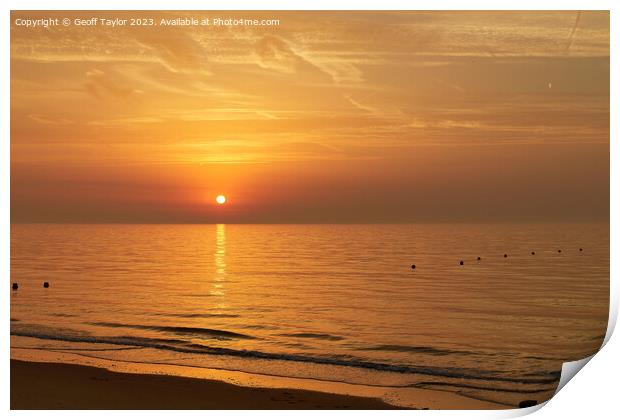 Sunrise Frinton on Sea Print by Geoff Taylor