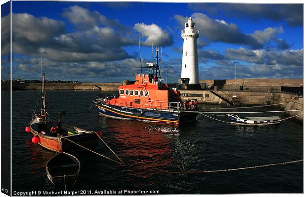 Donaghadee Lighthouse Canvas Print by Michael Harper