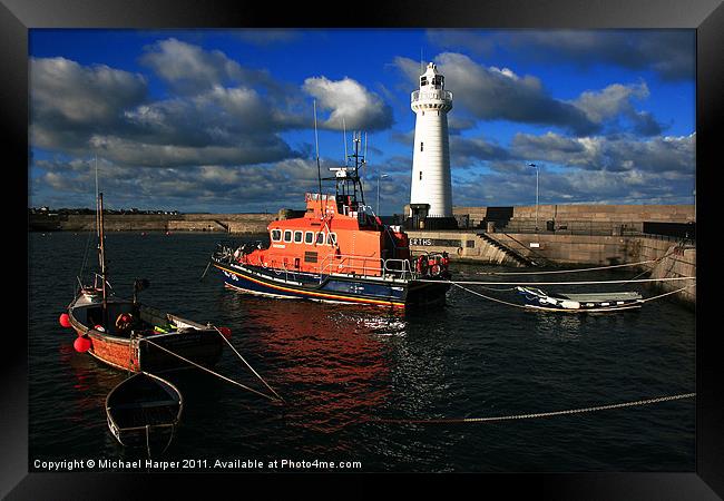 Donaghadee Lighthouse Framed Print by Michael Harper