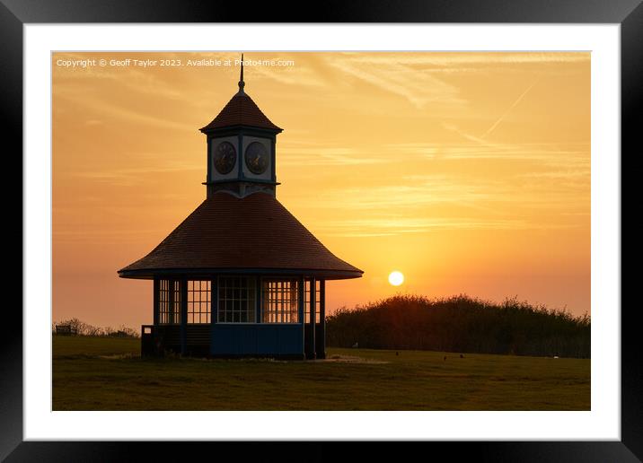 Frinton on Sea clock tower Framed Mounted Print by Geoff Taylor