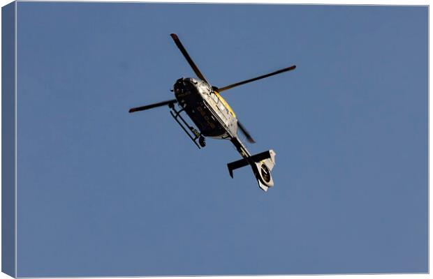 Police Helicopter III Canvas Print by Glen Allen