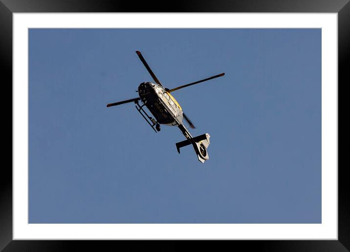 Police Helicopter III Framed Mounted Print by Glen Allen