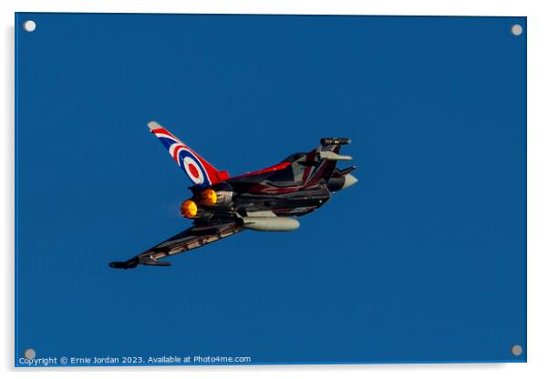 RAF Typhoon at Folkestone air display 2023 Acrylic by Ernie Jordan