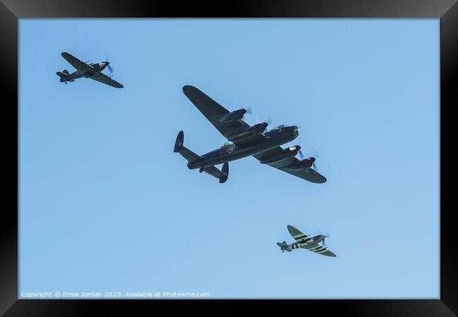 Battle of Britain Memorial Flight. Framed Print by Ernie Jordan