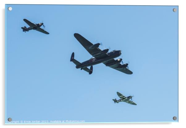 Battle of Britain Memorial Flight. Acrylic by Ernie Jordan