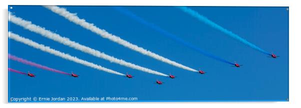 8 red arrows  2023 Acrylic by Ernie Jordan