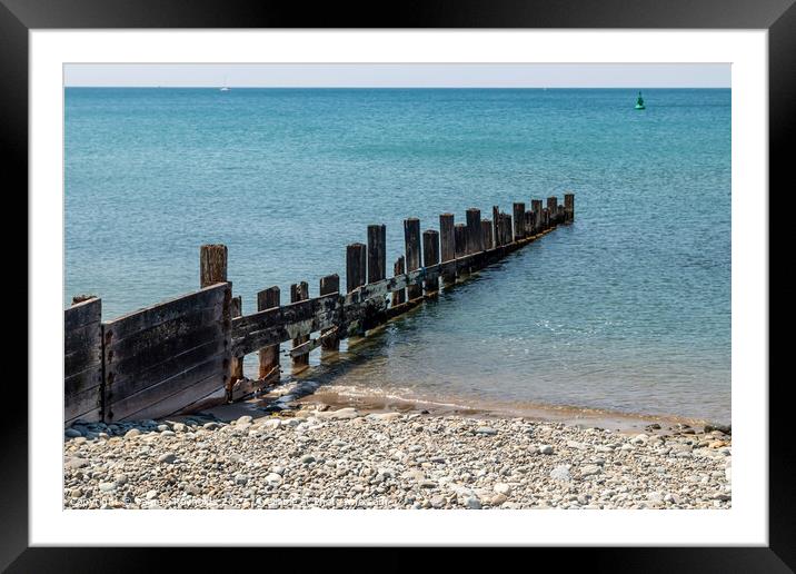 Breakwater at Barmouth North Wales Framed Mounted Print by Pamela Reynolds