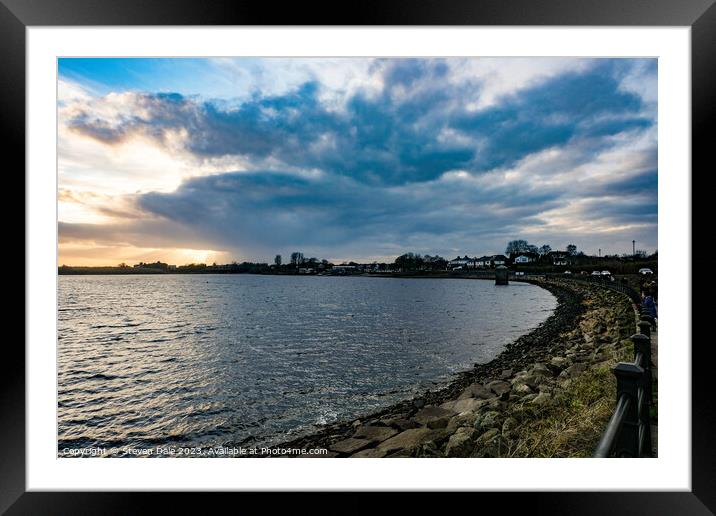 Glistening Hollingworth Lake View Framed Mounted Print by Steven Dale