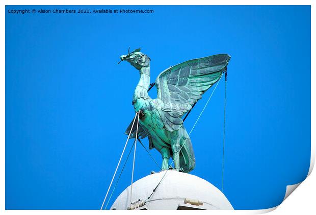 Liverpool Liver Bird Print by Alison Chambers
