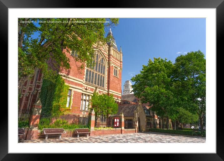 The Great Hall of the University of Leeds Framed Mounted Print by Alison Chambers