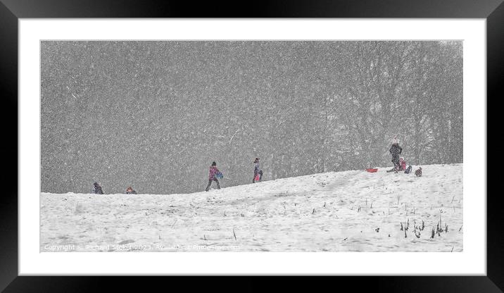 Snow Time Like Playtime Framed Mounted Print by Richard Stoker
