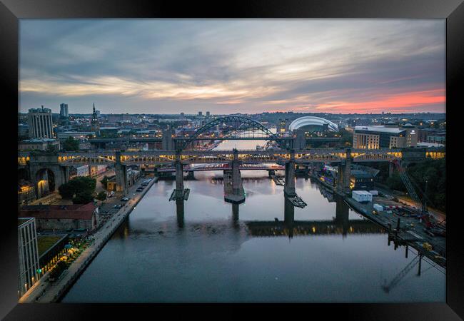 Newcastle Dawn Framed Print by Apollo Aerial Photography