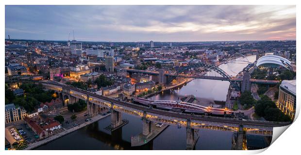 Newcastle Dawn Print by Apollo Aerial Photography