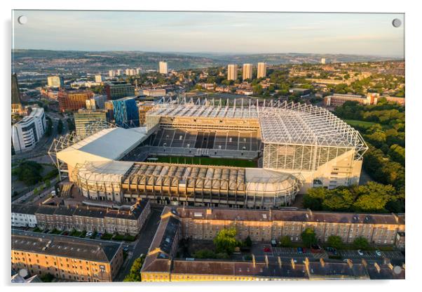 St James Park Newcastle Acrylic by Apollo Aerial Photography