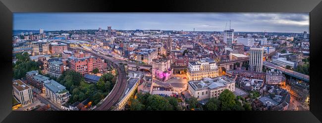 Newcastle City Skyline Framed Print by Apollo Aerial Photography