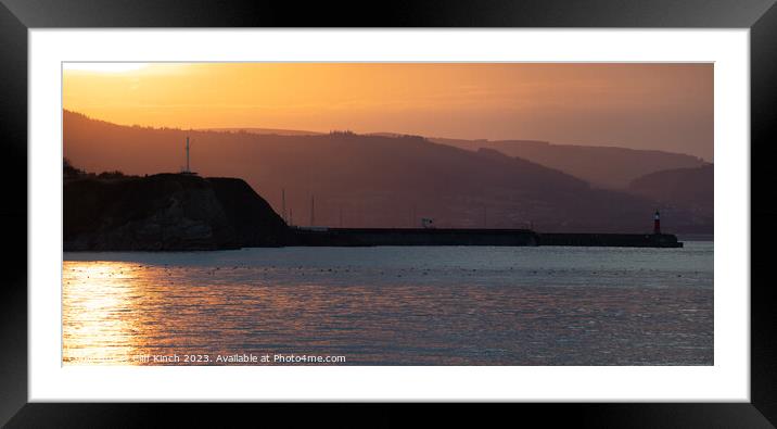 Sunset at Watchet Marina Framed Mounted Print by Cliff Kinch