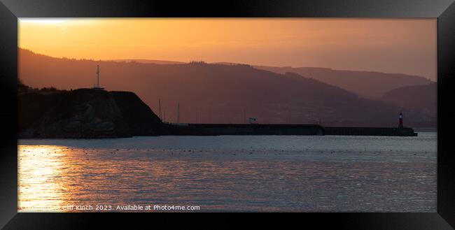 Sunset at Watchet Marina Framed Print by Cliff Kinch