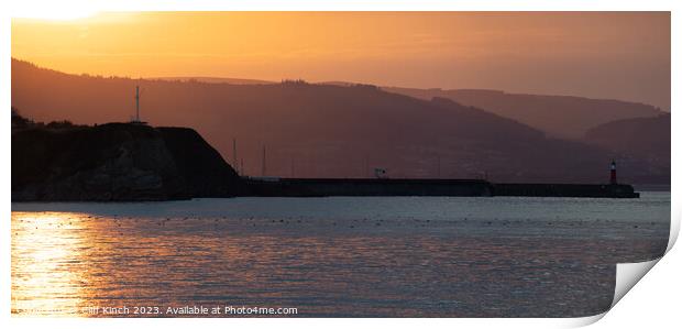 Sunset at Watchet Marina Print by Cliff Kinch