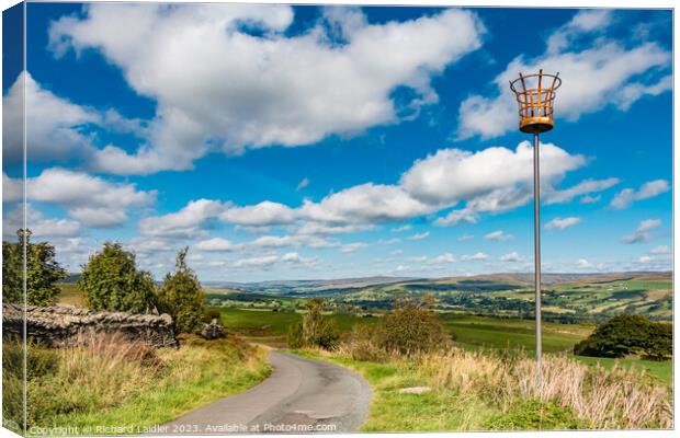 Jubilee Beacon on Bail Hill, Teesdale Canvas Print by Richard Laidler