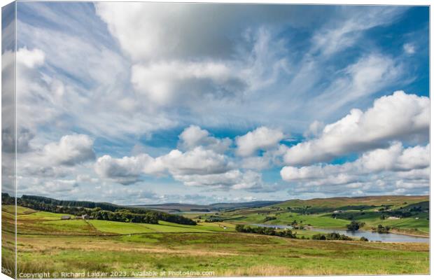 Selset and Grassholme Reservoirs, Lunedale Canvas Print by Richard Laidler