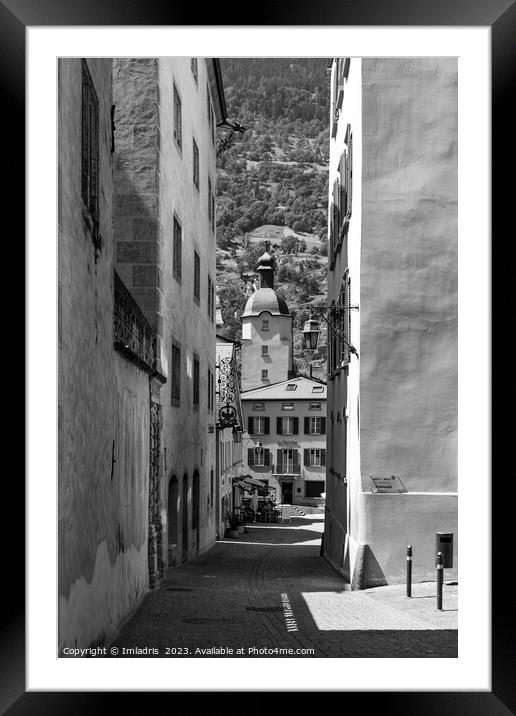 Brig Old Town View, Switzerland Framed Mounted Print by Imladris 