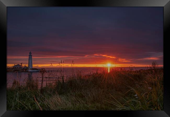 St Mary's Sunrise Framed Print by Rob McAvoy