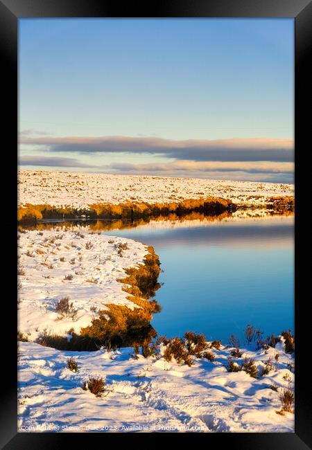 Reservoir in Winter Framed Print by Steven Dale