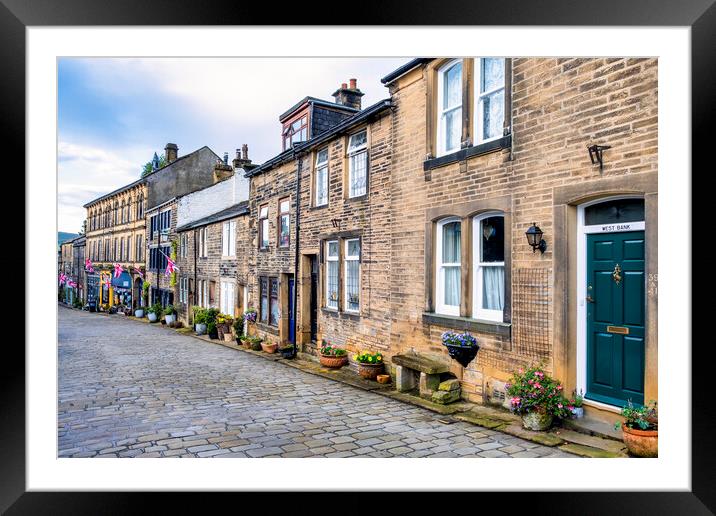 Haworth Main Street, West Yorkshire Framed Mounted Print by Tim Hill