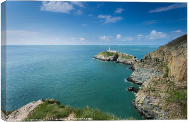 South Stack Lighthouse I Canvas Print by Angie Morton
