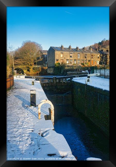 Enchanting Lock 48, Rochdale Canal Vista Framed Print by Steven Dale