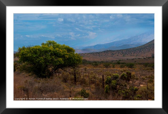A cloudy day in the Klein Karoo. Framed Mounted Print by Adrian Turnbull-Kemp