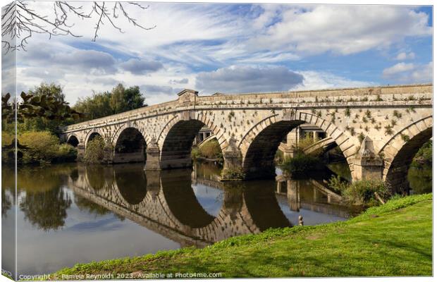 Atcham Bridge, Shrewsbury Canvas Print by Pamela Reynolds