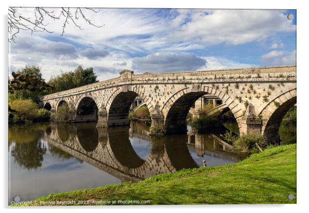 Atcham Bridge, Shrewsbury Acrylic by Pamela Reynolds