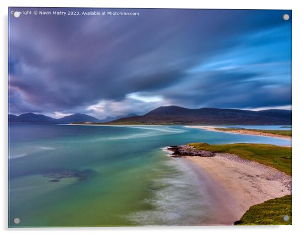 A view of Sielebost and Luskentyre Beaches Acrylic by Navin Mistry