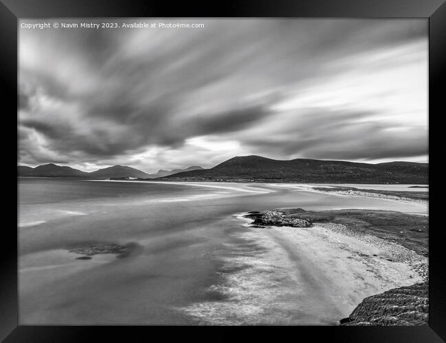 A view of Sielebost and Luskentyre Beachs, Isle of Framed Print by Navin Mistry
