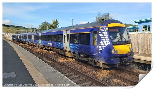 ScotRail Class 170 Train, Stow, Scottish Borders Print by Lee Osborne