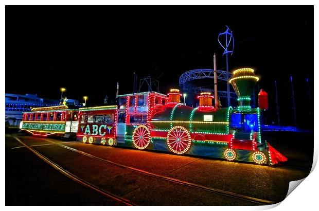 Blackpool Illuminated Tram  Print by Michele Davis