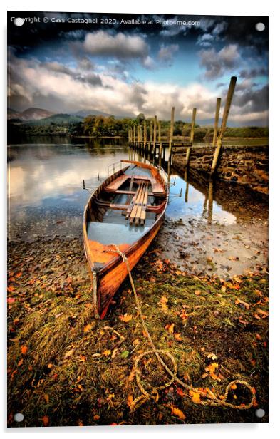 Autumn Calm - Derwent Water Acrylic by Cass Castagnoli