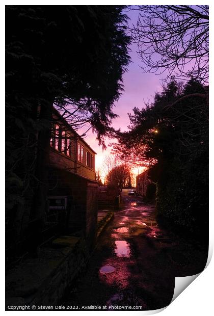 Enchanting Twilight on Little Clegg Road Print by Steven Dale