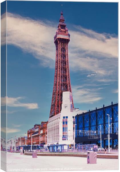 Blackpool Tower's Timeless Grandeur Canvas Print by Steven Dale
