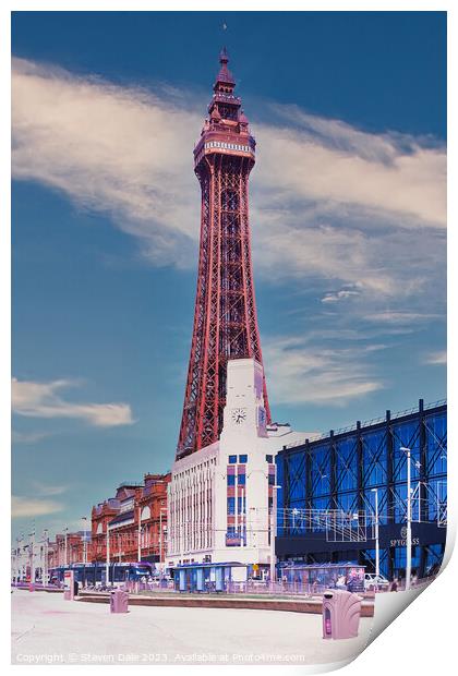 Blackpool Tower's Timeless Grandeur Print by Steven Dale