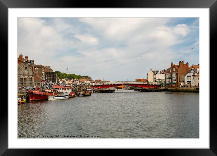 The River in the seaside town of Whitby, North Yorkshire Framed Mounted Print by Chris Yaxley