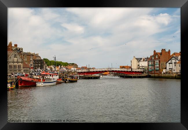 The River in the seaside town of Whitby, North Yorkshire Framed Print by Chris Yaxley