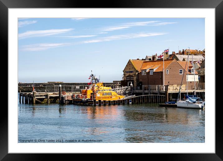 Whitby lifeboat and lifeboat station Framed Mounted Print by Chris Yaxley