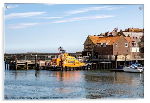 Whitby lifeboat and lifeboat station Acrylic by Chris Yaxley