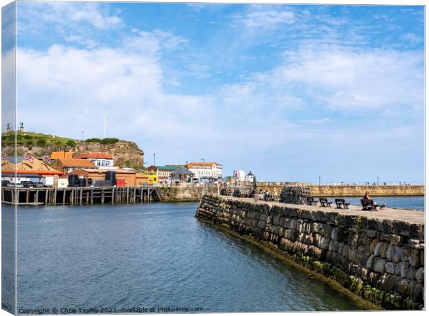 Tate Hill Pier, Whitby Canvas Print by Chris Yaxley