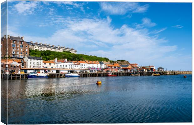 View across Whitby, North Yorkshire Coast Canvas Print by Chris Yaxley
